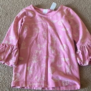 Matilda Jane, 4, pink bubble sleeve shirt